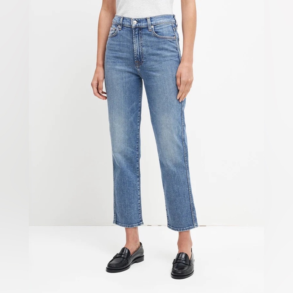 7 for all mankind NWT LUXE VINTAGE HIGH WAIST CROPPED STRAIGHT IN SLOANE VINTAGE